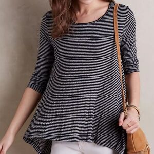 Anthropologie Swing Stripe Tee size M